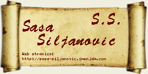 Saša Siljanović vizit kartica